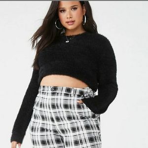 Forever 21 Plus Size Fuzzy Black Sweater